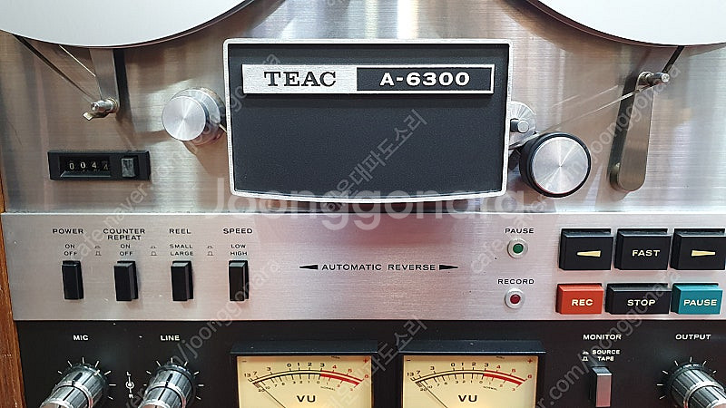 TEAC티악 릴데크 A6300/10인치 테이프포함/오토리버스--2